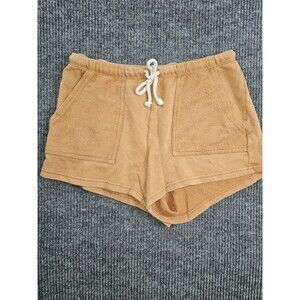 Aerie Tan Drawstring Pull on Terry cloth Causal shorts w/pockets Size:  S